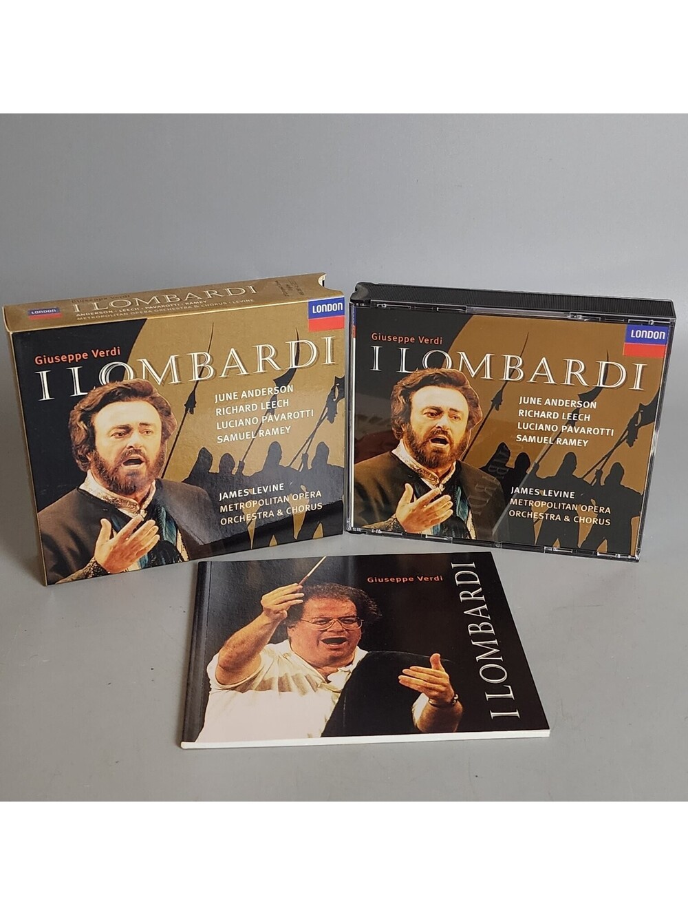 Giuseppe Verdi I Lombardi 2xCD Set Luciano Pavarotti James Levine London 455